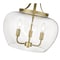 Z-Lite Joliet 3 Light Pendant, Olde Brass & Clear 473P16-OBR - alternate 3